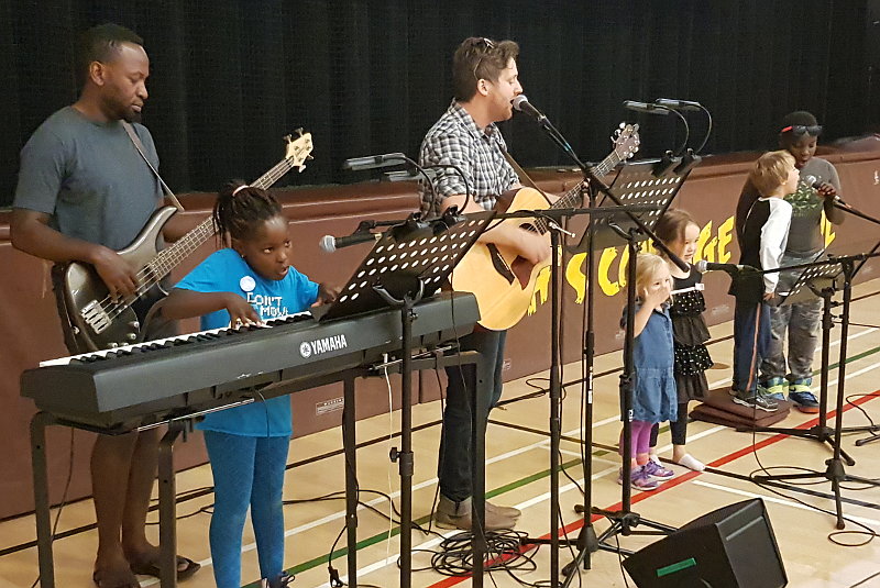 Newlife Kids helping to lead the worship